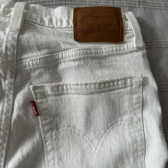 Levi’s Premium Ribcage Straight Ankle Off White Non-Stretch Button-Fly – US 27 - Picture 2 of 12